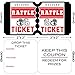 Raffle Tickets Double Roll - 1000 Roll of Double Sided Tickets for Raffle with Name and Address Space - White Raffle Tickets for Events - Carnival Raffle Tix - Raffle Ticket Rolls (Matte RED & Black)