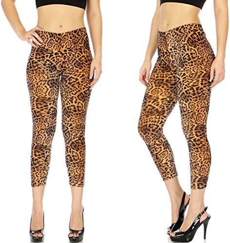 ParisianChic Fashion Chic Velour animal print cropped leggings #3