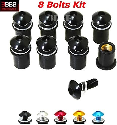 Z10 Yamaha YZF R1 YZF R6 R7 FAZER 600R FZ1S FZ6S FZ8 Black WINDSCREEN BOLTS