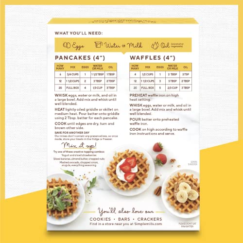 Simple Mills Almond Flour Pancake & Waffle Mix, Original Gluten Free