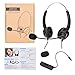 AGPtEK Call Center Binaural Corded Headset for Dial Pad Telephones