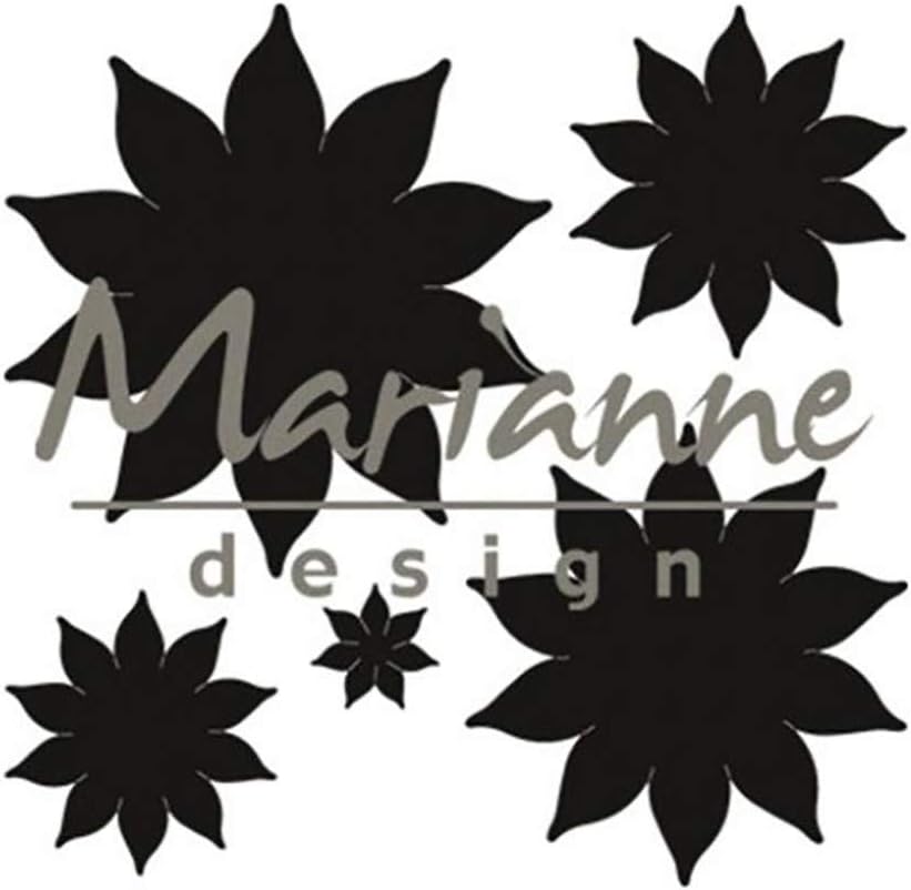 Marianne Design Craftables Succulent (Pointed) Die, Metal, Grey, 18.1 x 8.4 x 0.2 cm