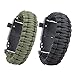 TECH-P 5 in 1 Multifunctional Paracord Bracelet with Compass Flint Fire Starter Scraper Whistle- 2 Pack