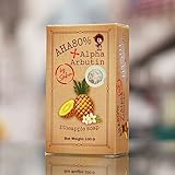 80G.Alpha Arbutin Skin Whitening Soap AHA 80% , Pineapple Soap Skin Lightening by SABU