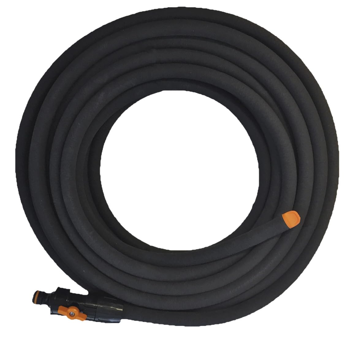 Fiskars irrigation hose, With flow control, Individually shortenable, Universal size, 15 m, Ø 1.3 cm (1/2''), 1.63 kg, Black/Orange, 1025935