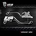 MZS Pivot Levers Brake Clutch Foldable CNC for Suzuki RM 125 250 RM125 RM250 1996-2003 (Black)
