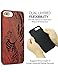 Compatible with iPhone 7 Plus Wood Case, Cool Wood Engraving Wave Shock Absorption Slim Thin Protective Cover for iPhone 7/8 Plus (Wave)