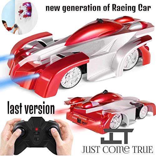 JCT-Ultimate-Wall-Climbing-Remote-Control-Car--Gravity-Defying-Wall-Climber-RC-Racing-Car-With-LED-Lights-For-Kids--Fast-Charging-USB-Rechargeable-Mini-Remote-Controlled-Race-car-For-Boys-GirlsRED