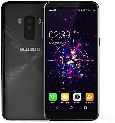 Unlocked 4G Smartphone, 5.7" Bluboo S8 Android 7.0 MT6750T Octa Core 3GB RAM 32GB ROM Dual SIM Mobile Phone with Dual Rear Camera Fingerprint 3450mAh Battery OTA SIM-Free Cellphone (Black)