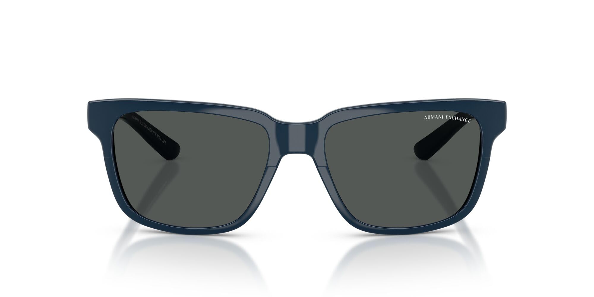 Armani Exchange AX AX4026S Sunglasses, Shiny Navy Blue/Smoke, 56 mm Image