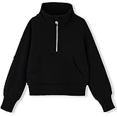 ACESTAR Girls Half Zipper Sweatshirts Long Sleeve Zip Up Pullover Tops for Teen Girls kids Mock Neck Sweater 4-14 Years
