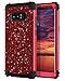 Hekodonk Compatible Galaxy Note 8 Case, Luxury Stars Sparkle Glitter Shiny Heavy Duty Shockproof Full-Body Protective High Impact Hybrid Cover for Samsung Galaxy Note 8(Bling Red)