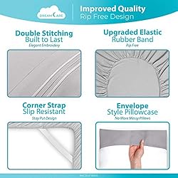 DREAMCARE Queen Size Sheets - Cooling Bed Sheets