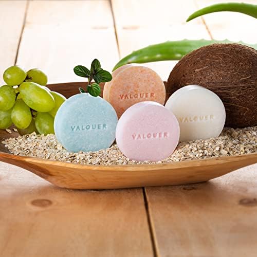 Valquer Champú Solido Sunset Fórmula Zero para Toda la Familia. Repara, Nutre y Suaviza Consiguiendo un Pelo Cuidado, con Avena y Aloe Vera. Vegano y Natural. 50 g.