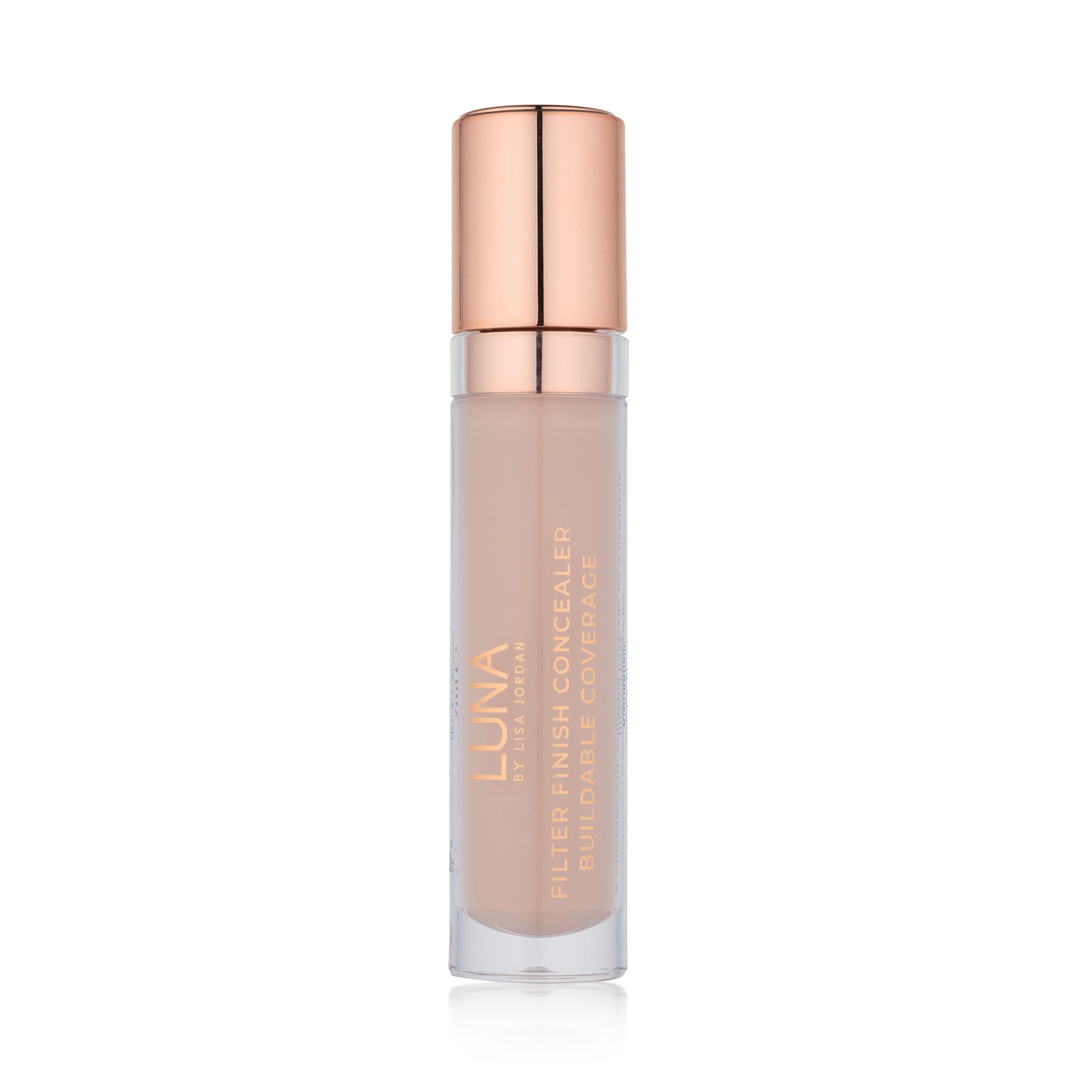 LUNA Filter Finish Concealer in PORCELAIN Shade - Hydrating Cream Concealer Contains Vitamin E, Hyaluronnic Acid and Glycerin - Perfect for Fair Skin - Can Be Use as Highlighter and Contour
