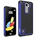 LG Stylo 2 Case, LG Stylo 2 V Case, OEAGO [Drop Protection] [Shock Proof] - Hybrid Dual Layer Rubber Plastic Impact Defender Hard Case Cover Shell for LG Stylo 2 / LG Stylo 2 V/LG Stylus 2 - Blue