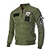 DAVID.ANN Men's Bomber Flight Jacket,Army Green,Medium