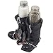 Decorative Black Motorcycle Biker Boots Glass Salt and Pepper Shaker Set Figurine with Born to Ride Banner, Skull & Eagle Wings Symbol for Bar or Kitchen Decor As Gifts for Harley Riders