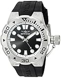 Invicta Men's 'Pro Diver' Swiss Quartz Stainless Steel and Polyurethane Automatic Watch, Color:Black (Model: 16132)
