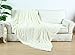 CaliTime Super Soft Blanket Throw for Couch Sofa Bed Elegant Cozy Plush Warm Faux Fur Solid Color 60 X 80 Inches Ivory