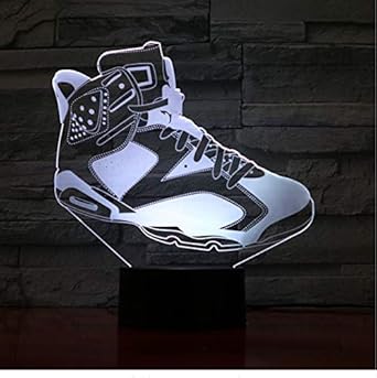 Luz De Noche Lámpara De Ilusión Óptica Zapatos De Baloncesto ...