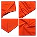 MISSKY Orange Short Sleeve V Neck Dresses for Women Pullover Knee Length A-line Slim Fit Flare Swing Summer Dresses for Women (S, Orange)