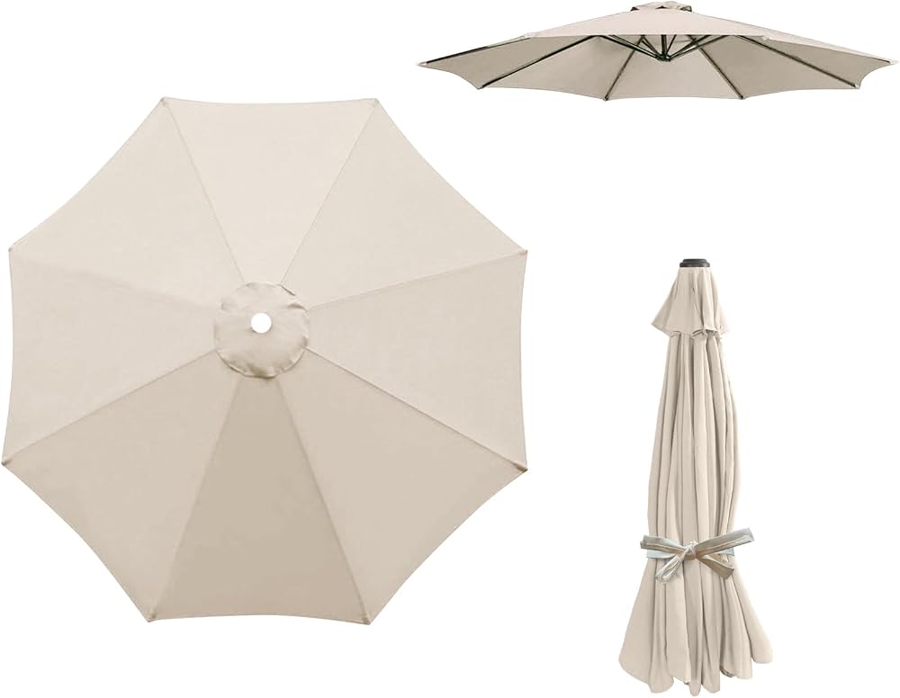 maxant Replacement Parasol Canopy 2.7m 6 Rib Garden Umbrella Cover