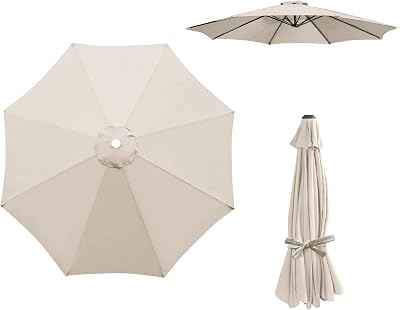 maxant Replacement Parasol Canopy 2.7m 6 Rib Garden Umbrella Cover