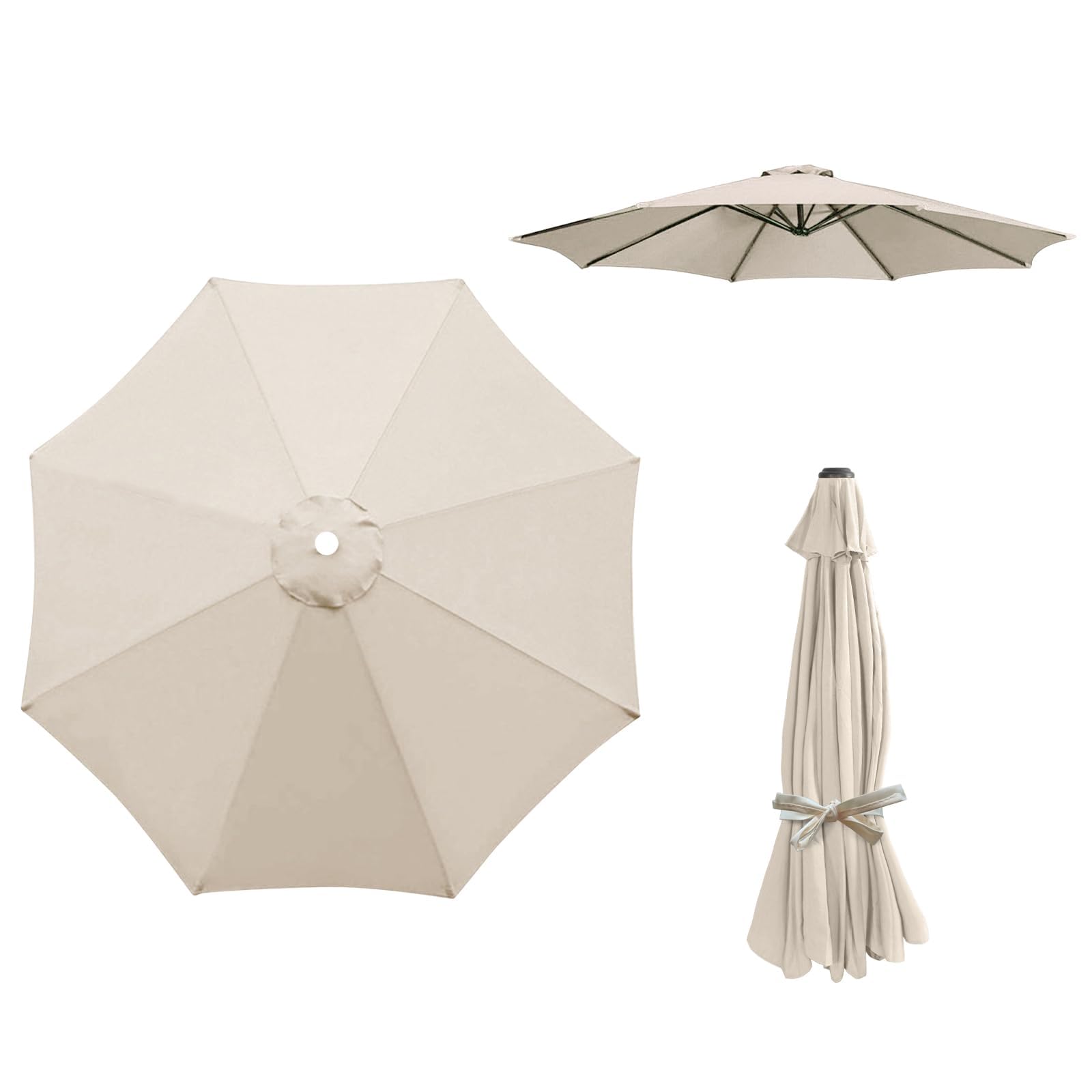 maxant Replacement Parasol Canopy, Garden Umbrella Cover 3 M+8 Arms Replacement Parasol Fabric Cover for Garden Umbrella