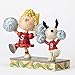 Peanuts by Jim Shore Cheerleading Snoopy and Sally Stone Resin Figurine, 5.5”
