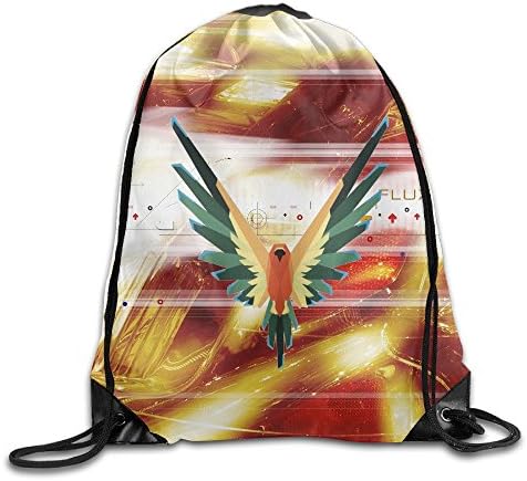 Logan Parrot Paul unique Logo Bag,Sport Gym Sack Drawstring Backpack Bag