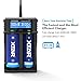 18650 Smart Fast Battery Charger, XTAR SV2 Universal Battery Charger Wall Adaptor & Car Charger Rechargeable Li-ion IMR INR ICR 18650 26650 20700 21700 22650, Ni-MH/Ni-Cd AAAA AAA AA A SC C D