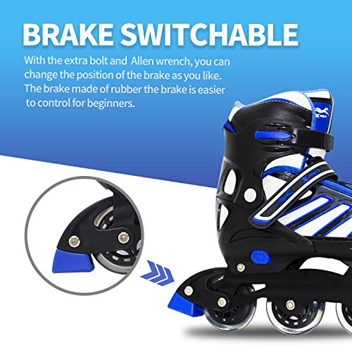 MAXFREE Adjustable Inline Skates, Fitness Rollerblades with High-Performance Wheels for Adults & Teen, Outdoor & Indoor - Thumbnail 4