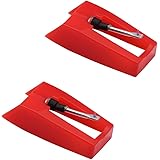 Record Player Needle, Gartopvoiz Diamond Stylus Replacement for Turntable, LP, Phonograph(Pack of 2)