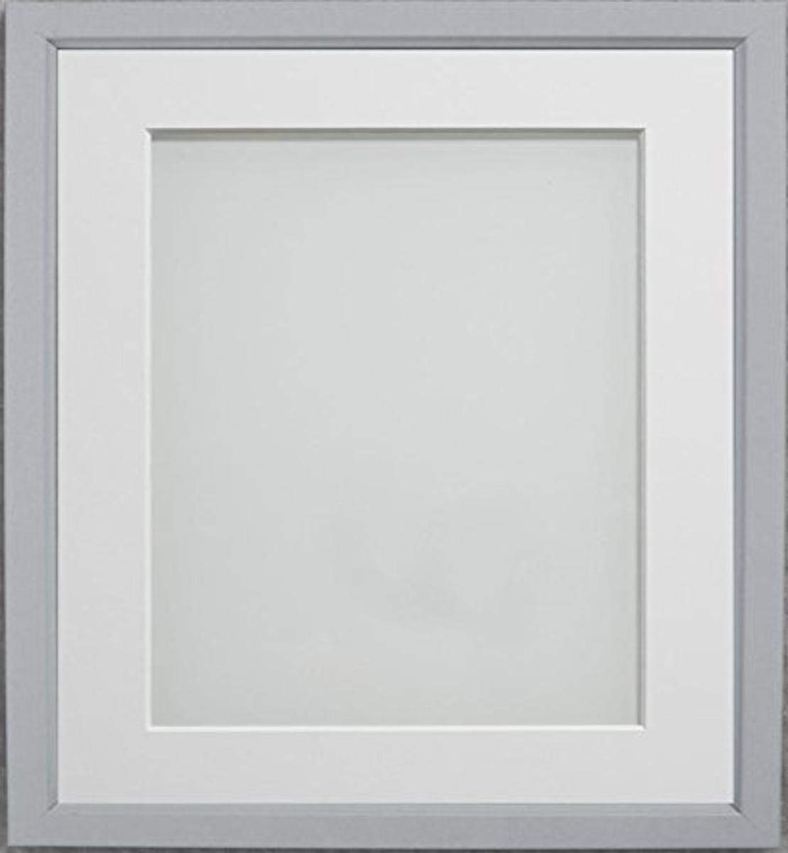 Frame Company Drayton Range A4 Grey Picture Photo Frame with White Mount For Image Size 10x6-inch โ image 1