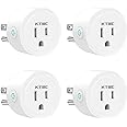 KTMC Smart Plug 4 Pack, Alexa & Google Home Compatible, No Hub Required, Remote Control, ETL Certified