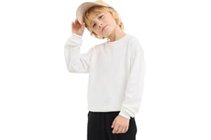 JIAHONG Kids Fleece Sweatshirts Soft Cotton Warm Crewneck Shirt Long Sleeve Pullover Sweatshirts for Boys or Girls
