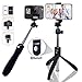 Selfie Stick Bluetooth - FREELLIGENT Extendable Selfie Stick with Wireless Remote and Tripod Stand Selfie Stick for iOS & Android