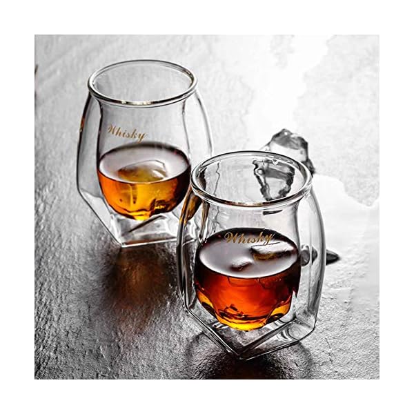 metagio Whiskygläser aus Kristall, Bourbon-Cocktails, Rum, langlebig, altmodische Gläser (#01), 2 Stück – Bild 3