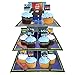 Video Game Cupcake Stand & Pick Kit, Gaming Party Supplies, Decorations, Birthdays, Cake Decorations, 3 Tier Cardboard