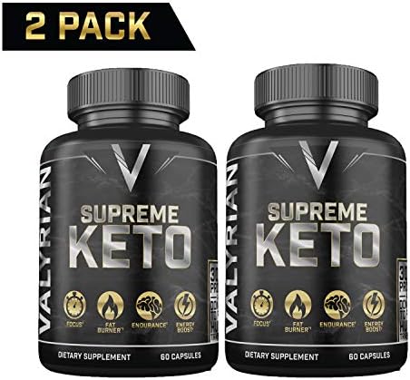 2 Pack Supreme Keto Pills from Shark Tank - Best Keto Pills - Weight Loss Supplement to Burn Fat - Boost Energy - Metabolism - Best Ketosis Supplement for Women and Men - Best Keto Diet - 60 Capsules