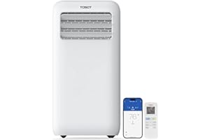 TOSOT 11,500 BTU (8,000 BTU SACC) Portable Air Conditioner WiFi Control, 3-in-1 Portable AC, Dehumidifier, Fan for Large Rooms Up to 400 sq ft, Compact Design and Easy Installation, AOMI Series