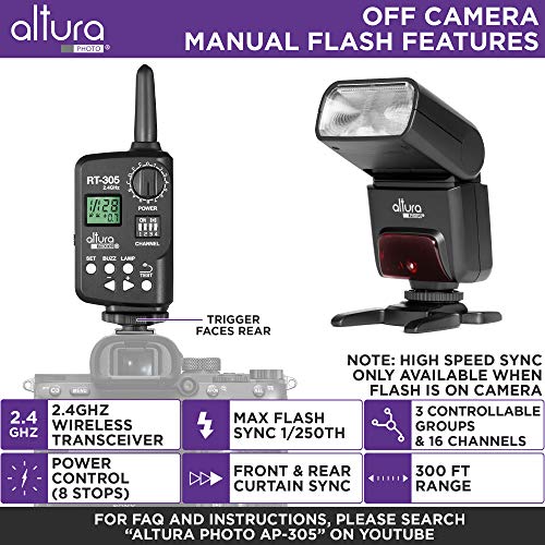 Altura Photo AP305S Camera Flash and Wireless Manual Trigger for Sony