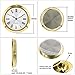 Hicarer 2-1/8 Inch (55 mm) Quartz Clock Fit-up/Insert, Fit Diameter 1.97 Inch (50 mm) Hole, Zinc-Alloy Metal Case, Roman Numeral (Gold)