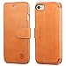 SHIELDON Genuine Leather iPhone 6s Case Ultra Slim Fit Wallet Case Flip Book Design with Stand & Card Compartments [Magnetic Closure] for iPhone6/6S, Brown