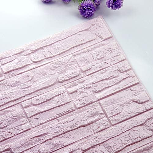 Youmymind 3D Wall Paper Brick Stone Self-Adhesive Wall Sticker Living Room Bedroom Sofa Wall Background DIY Wall Home Decor (D)