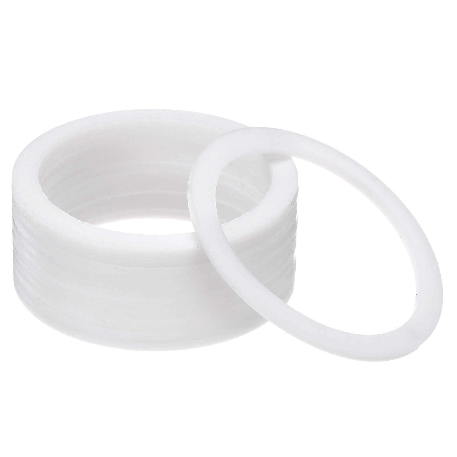 PATIKIL Flat Washers, 50 Pcs 55mm OD 45mm ID 2mm Thickness PTFE Seal Washers Flange Gasket Sealing Gasket for Faucet Pipe Water Hose