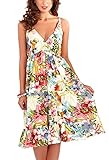 Pistachio Women's Cross Front Floral Vacation Dress