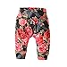 Derouetkia Baby Girls'3 Piece Little Sister Long Sleeve Romper Tops Casual Floral Pants With Headband Clothing Set (70(6-9 Months))