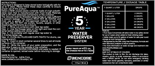5 Year Water Preserver System 55 Gallon Concentrate 5 Year Emergency Disaster Preparedness, Survival Kits, Emergency Water Storage, Earthquake, Hurricane, Safety
